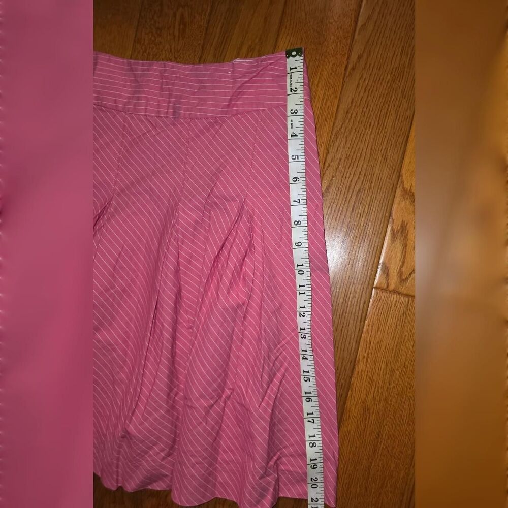Vintage Old Navy Pink Pinstripe Skirt Size 2 Just Below Waist - Picture 5 of 6